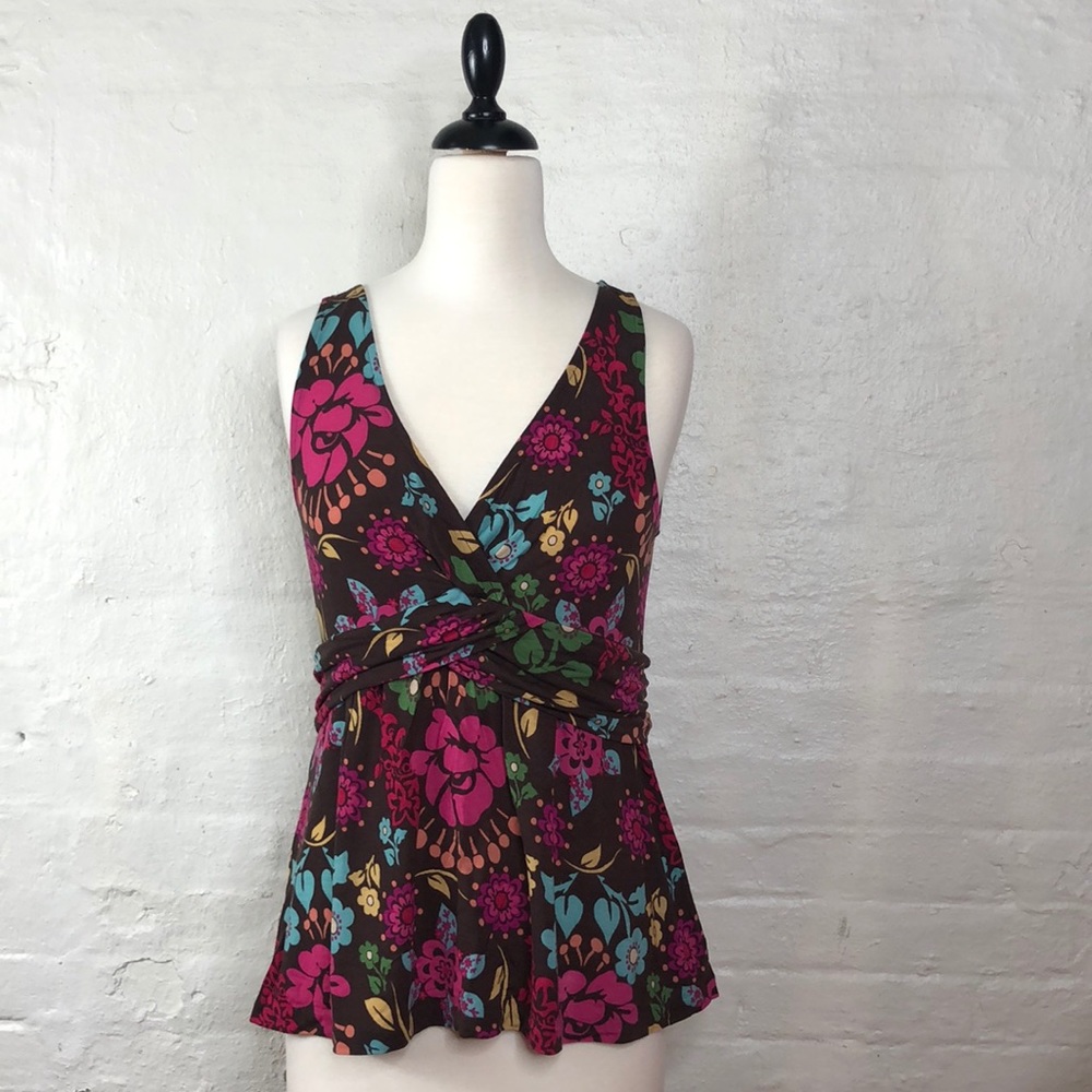 ANTHROPOLOGIE Sleeveless Floral Top